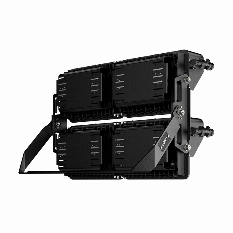 Mô hình lắp đặt đèn pha trên sân thể thao