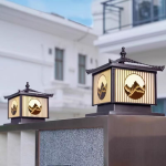 Đèn trụ cổng năng lượng mặt trời 30cm (TDL-TCNL01) Thành Đạt Led