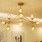 Đèn thả hiện đại xi vàng 10 bóng 01T10 Thành Đạt