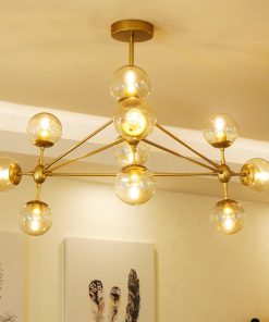 Đèn thả hiện đại xi vàng 10 bóng 01T10 Thành Đạt