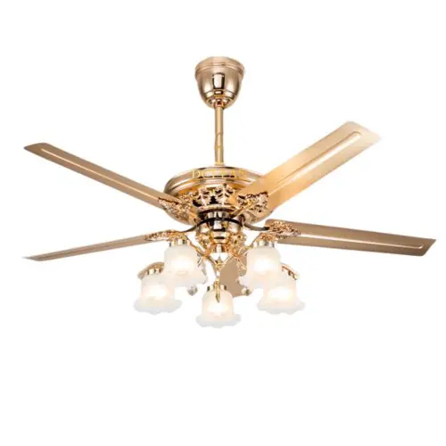 Quạt trần đèn trang trí phòng khách 103 cánh kim loại