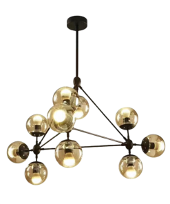 Đèn thả hiện đại đen 10 bóng 01T10 Thành Đạt