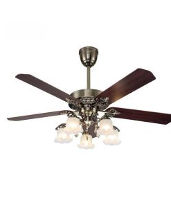 Quạt trần đèn trang trí phòng khách 103 cánh kim loại