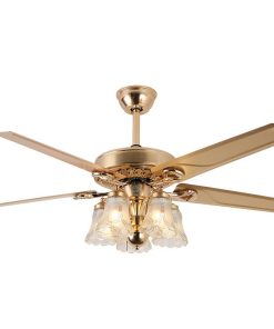 Quạt trần đèn trang trí 108 Cánh gỗ Plywood 5 Cánh