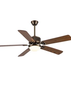 Quạt trần đèn trang trí 120 Cánh gỗ Plywood 5 Cánh